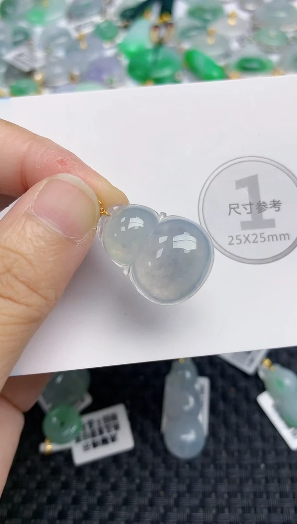 颈饰18K金镶嵌翡翠天然缅甸A货翡翠百元以上9元证书费自理