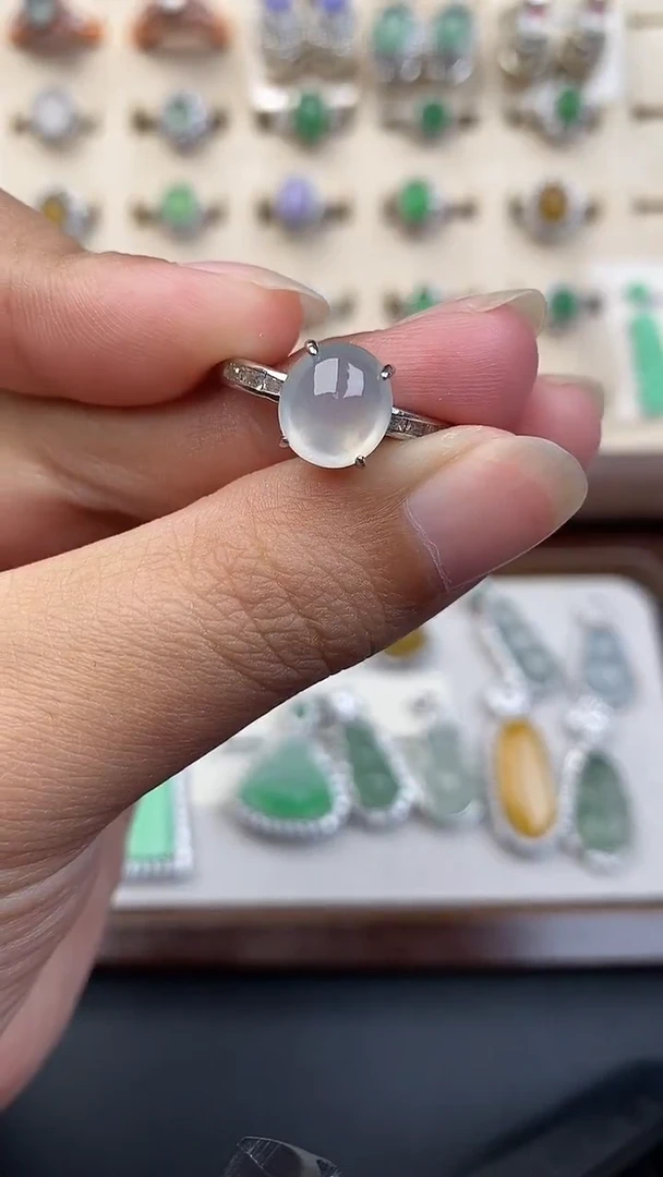 银S925镶嵌定制翡翠658585