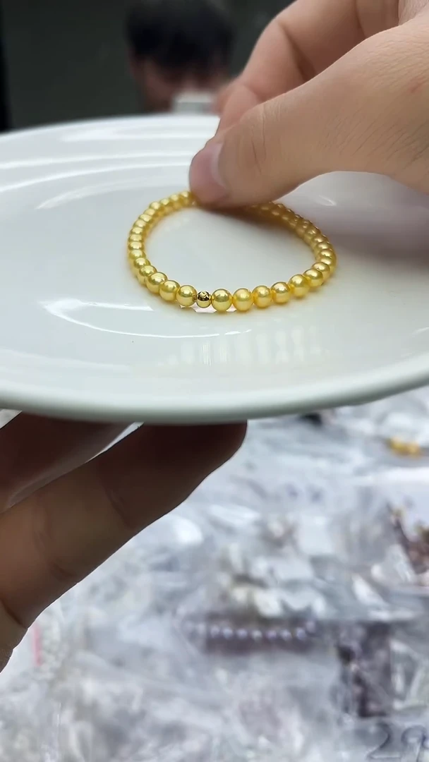 未镶嵌手链淡水珍珠黄色系手链