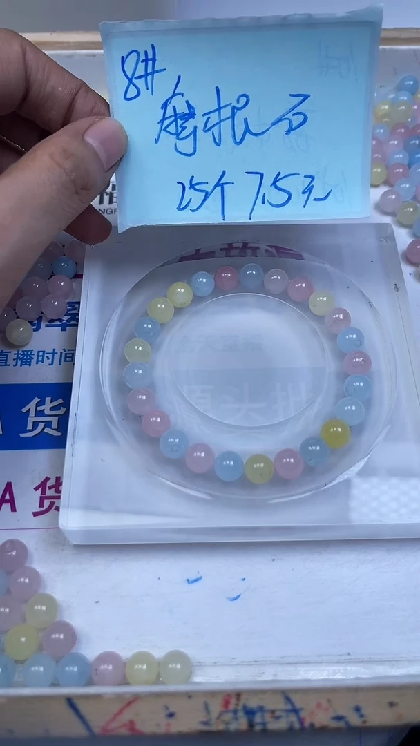 未镶嵌散珠玛瑙/玉髓B919 摩根石8mm25颗7.5元