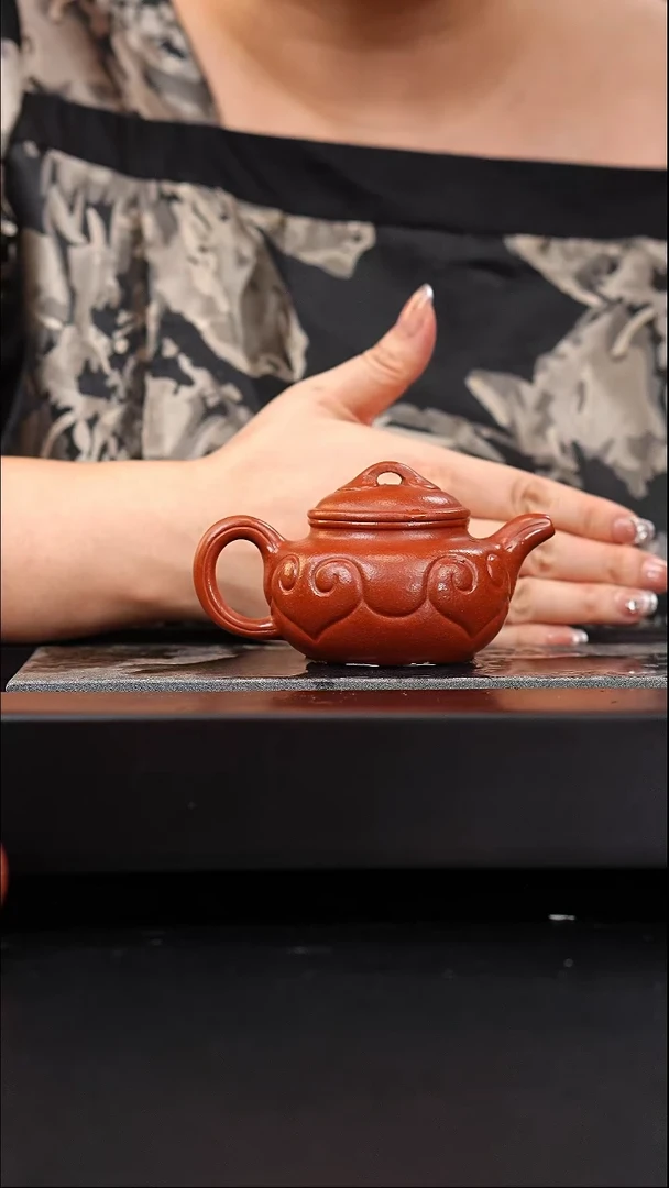 茶壶紫砂小煤窑朱泥粗砂如意仿古140cc鲍煜