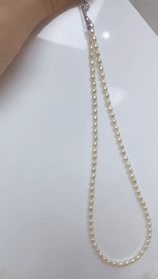 淡水珍珠银S925镶嵌颈饰
