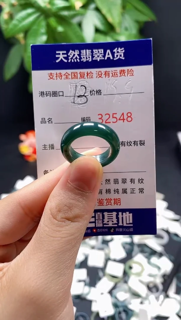 翡翠戒指未镶嵌天然翡翠戒圈2548