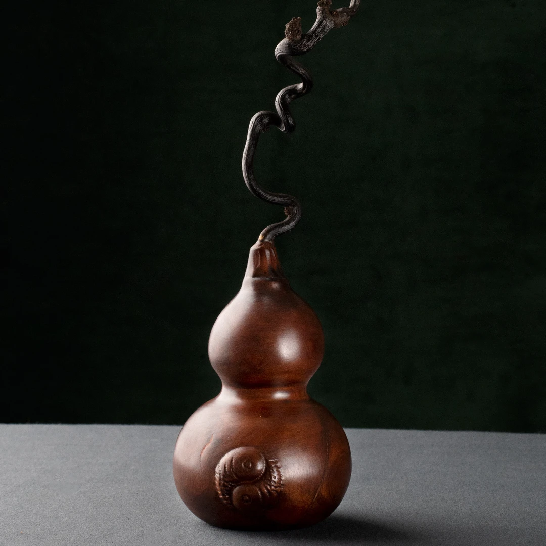 龙虎山枣木葫芦摆件（材质每个略有微差，可指导摆放）