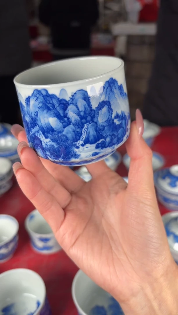 杯看山柴窑青花看山柴窑青花