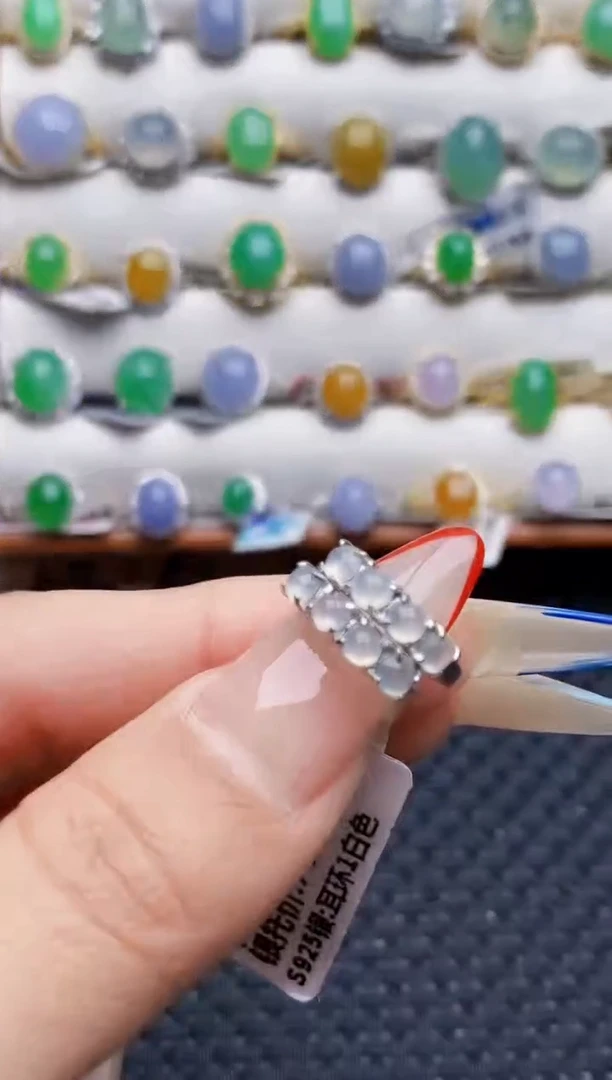 银S925镶嵌戒指翡翠3023