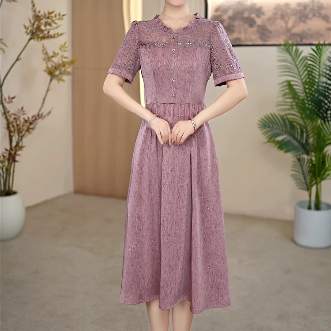 【宸锦女装】25109夏季新款连衣裙超显瘦气质高端收腰气质时尚洋气