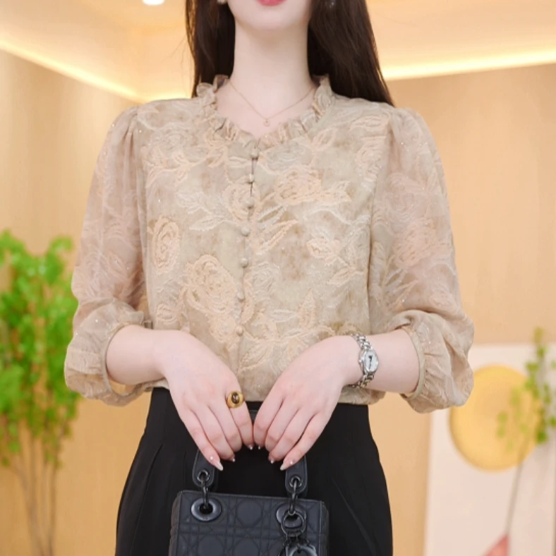 敬亭2025新款新中式国风设计感气质小衫M541欢欢