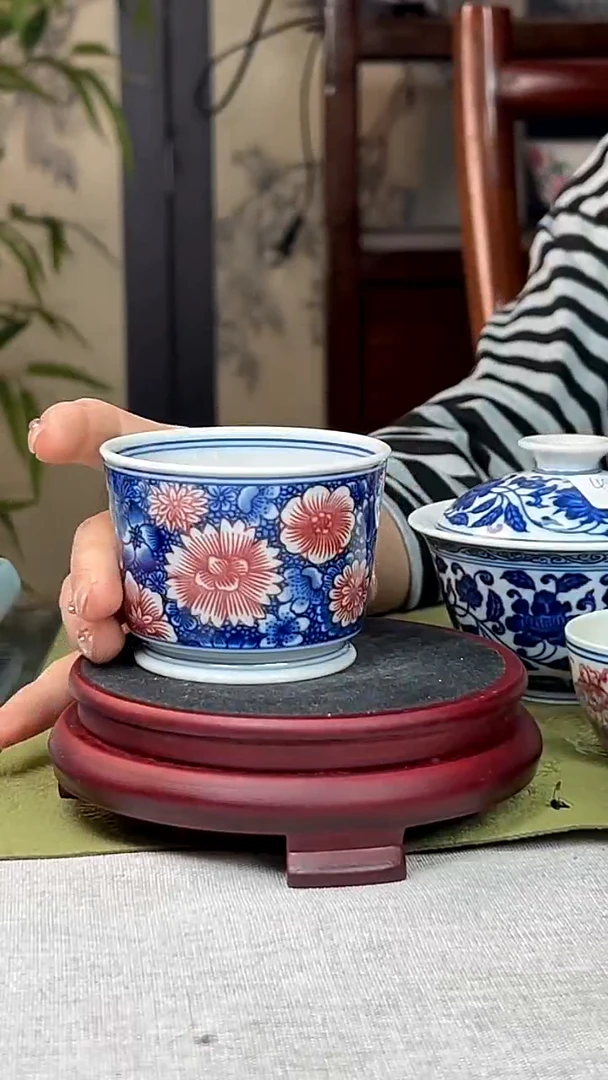 瓷片景德镇毛仔柴窑杯