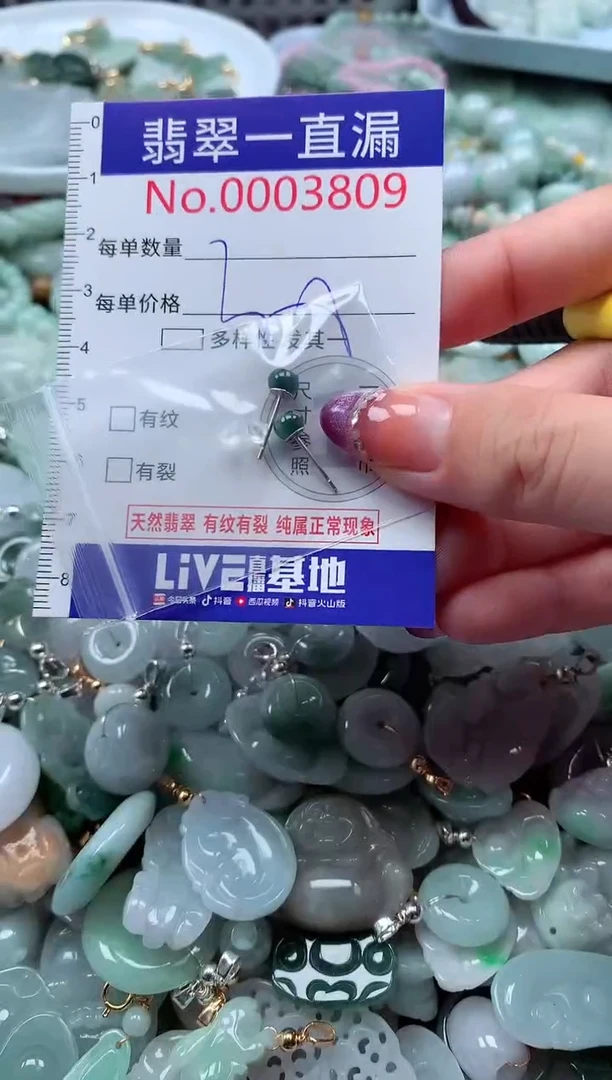 翡翠未镶嵌吊坠(不含链)3809