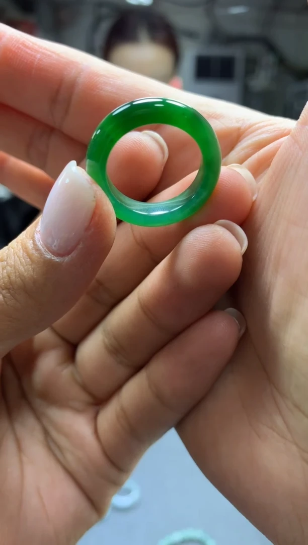 未镶嵌定制翡翠申*儿戒圈#5888元-毛货需精细抛光