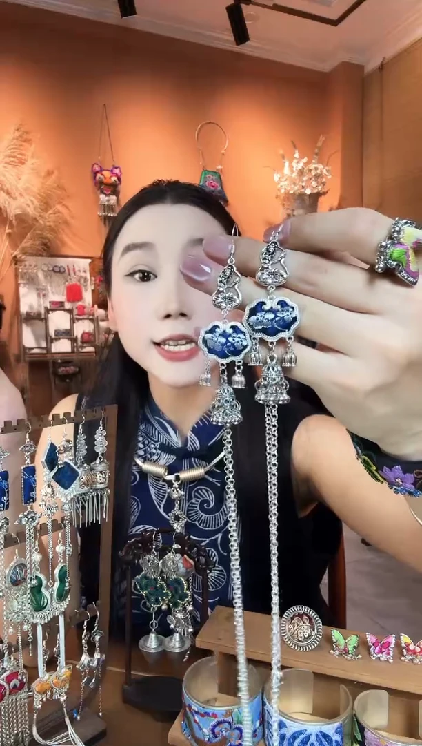 刺绣纯手工民族风耳环