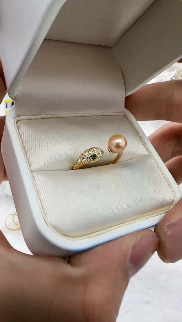 【闪购商品】海水珍珠DA银S925镶嵌c1476 羽皇金