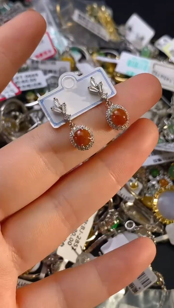 银S925镶嵌戒指翡翠百内无证书