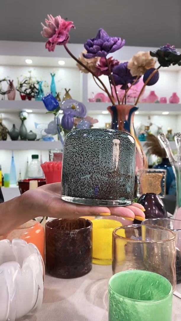 慕忆家手作琉璃花瓶微瑕