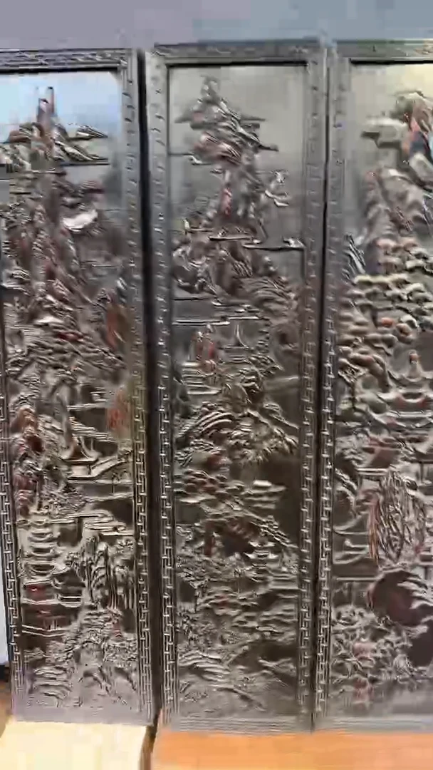 木紫檀拆件雕刻板以直播间实物为准微瑕老物件