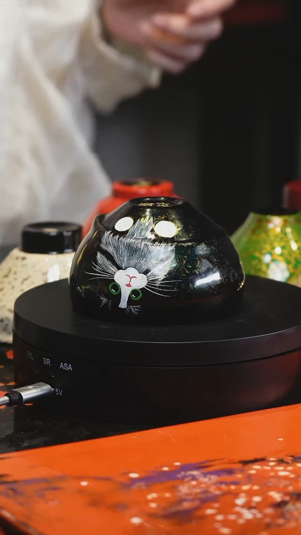 凌超老师加菲猫建盏杯