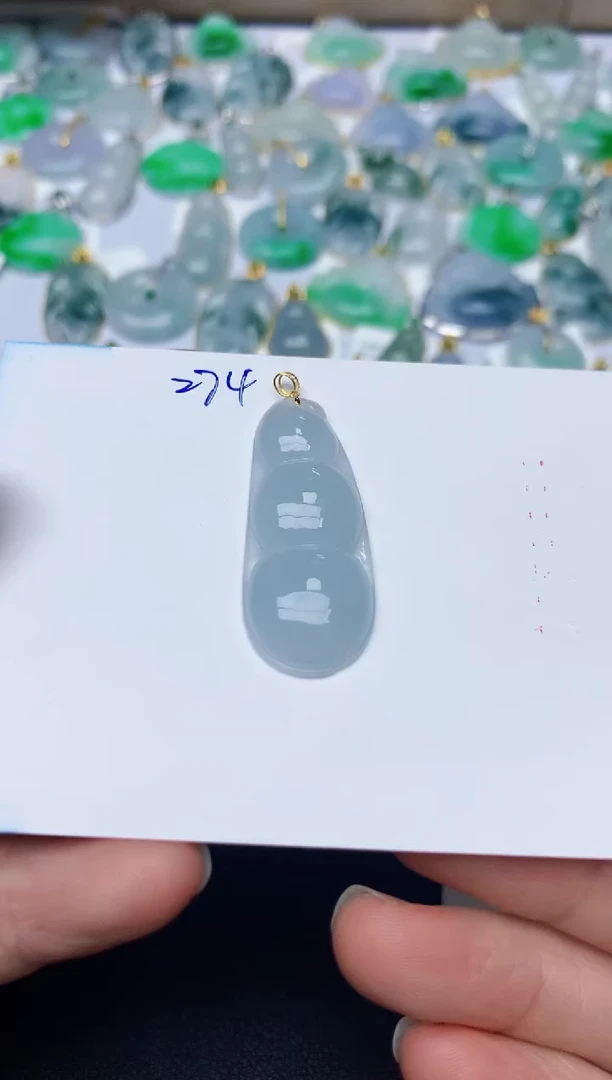 【闪购商品】翡翠颈饰18K金镶嵌天然翡翠A货