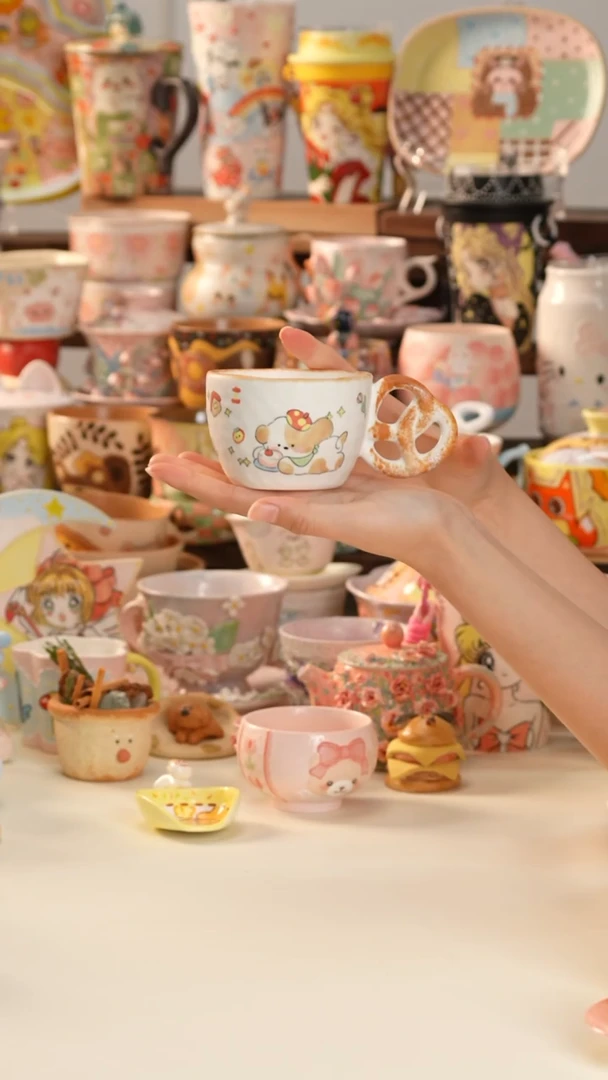 其他微瑕no退no换景德镇釉下彩手绘设计师款陶瓷