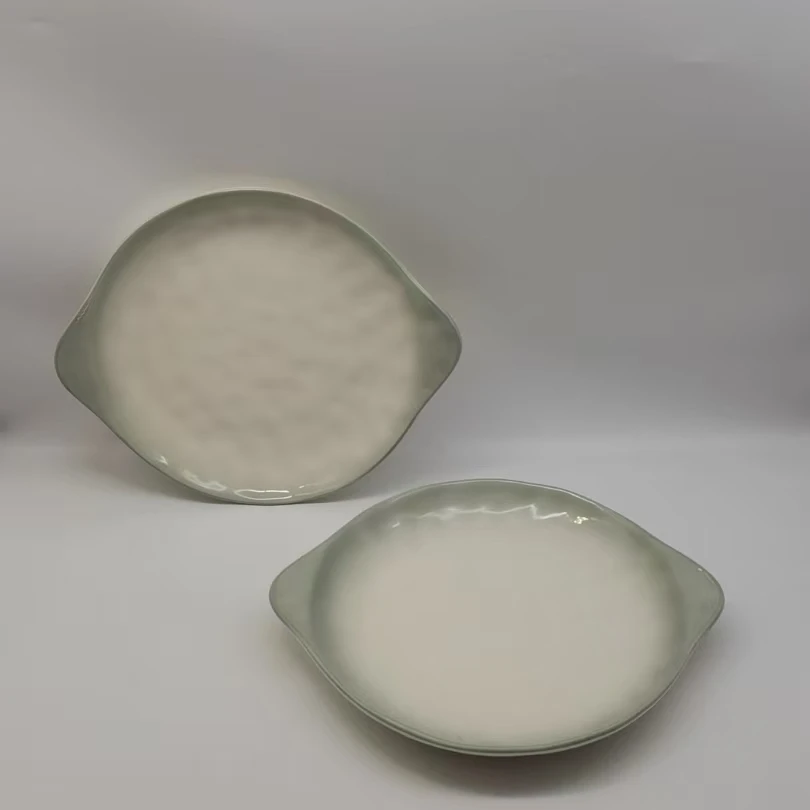 5468 双耳盘（微瑕，口径21，高3）陶瓷餐具C6F