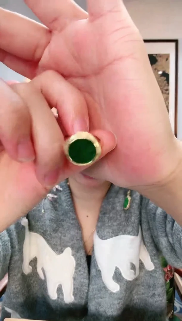 【闪购商品】翡翠颈饰银S925镶嵌戒指