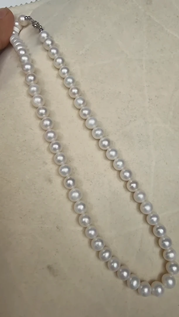 颈饰银S925镶嵌淡水珍珠项链