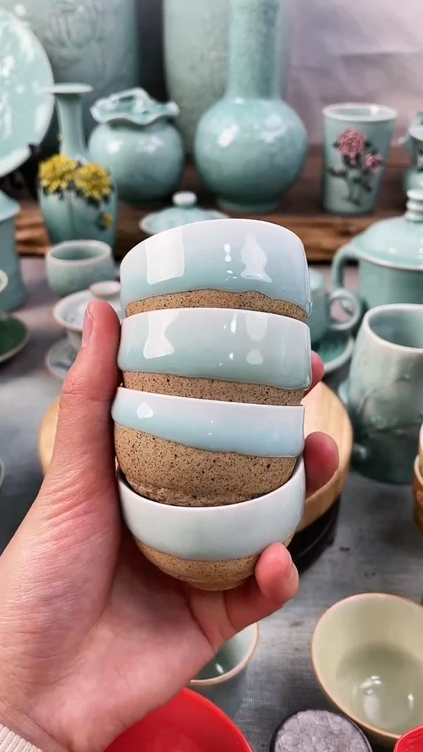 【闪购商品】4个 特价 微瑕 慧仙青瓷