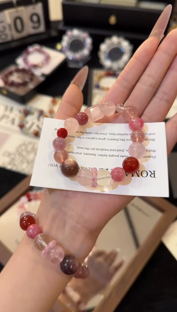 合金锂辉石手串蜜语蔷薇x2646