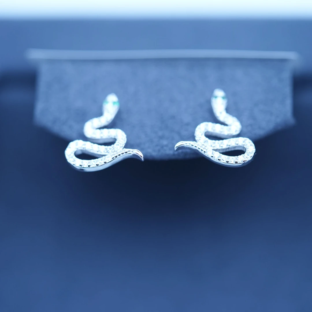 925银耳饰 【小银蛇】耳钉耳环