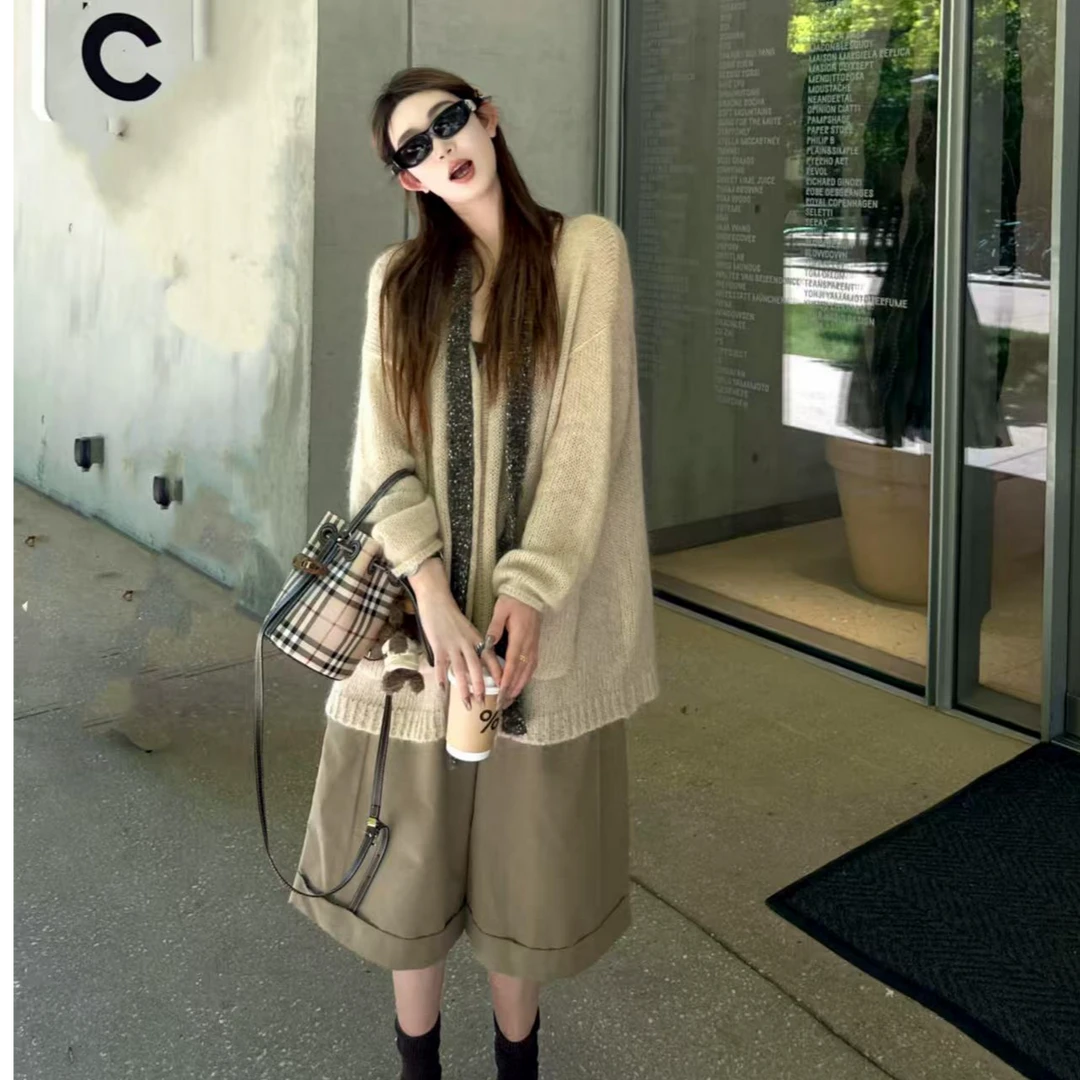 2025早秋新款时尚套装气质显瘦洋气休闲百搭外穿针织性感辣妹女