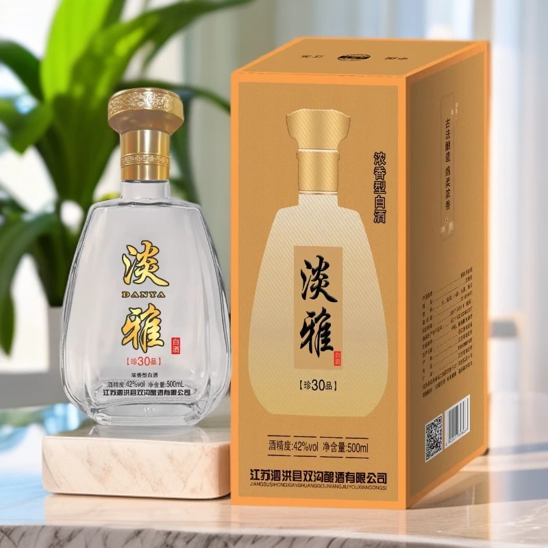 交天下淡雅一箱6瓶珍品30浓香型42度500ml口粮酒42度500