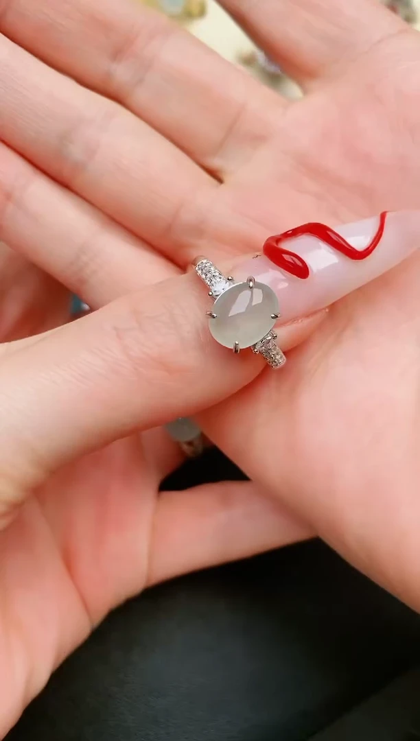 【闪购商品】翡翠戒指银S925镶嵌....