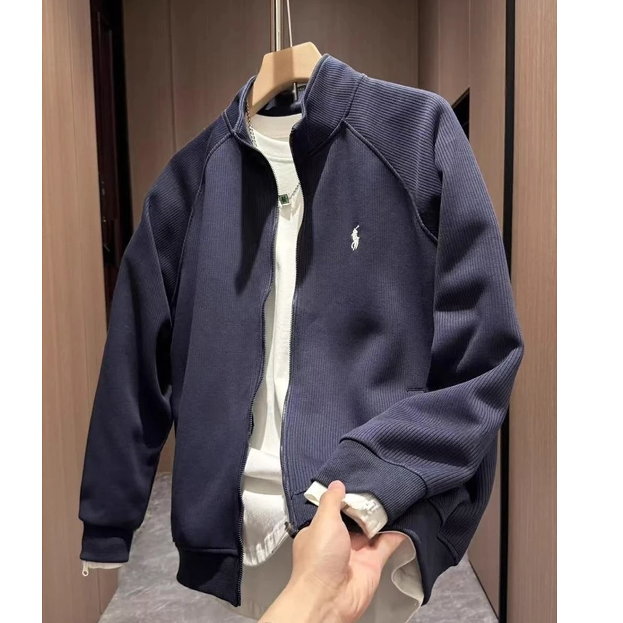 2025秋冬新款男士拉链开衫卫衣时尚百搭休闲长袖休闲运动衫外套潮