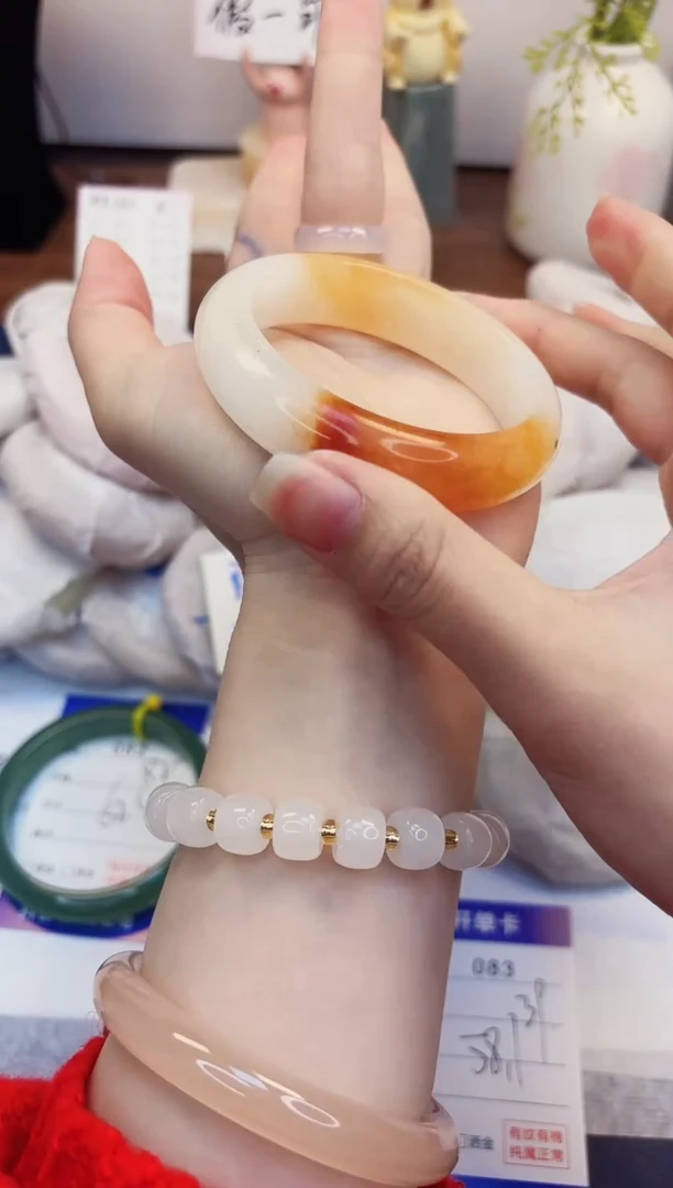 【闪购商品】石英质玉手镯未镶嵌83-财气镯-圈口58