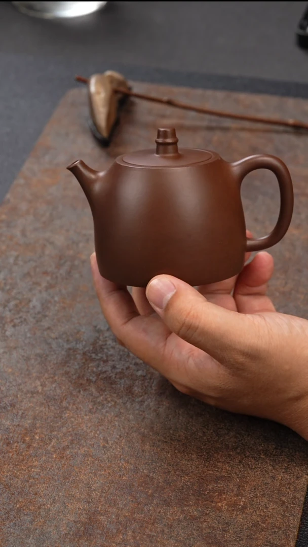 茶壶紫砂汉铎  紫泥