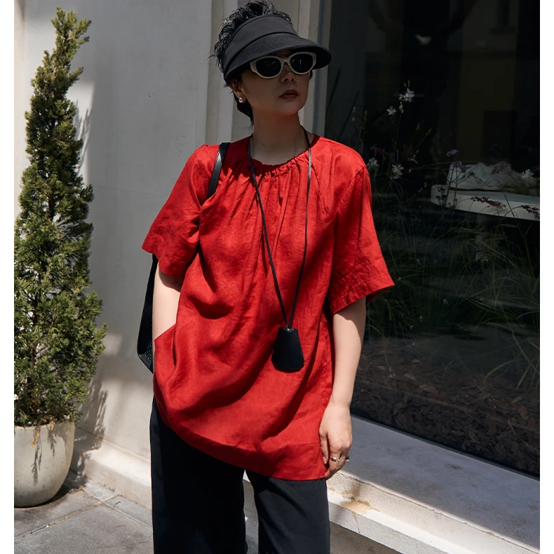 TOFOD 文艺画报 进口亚麻衬衫 松弛感高级衬衣