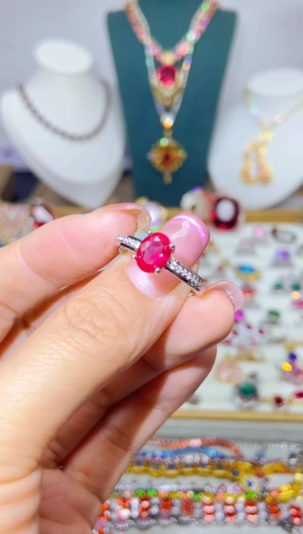 银S925镶嵌耳饰紫晶1