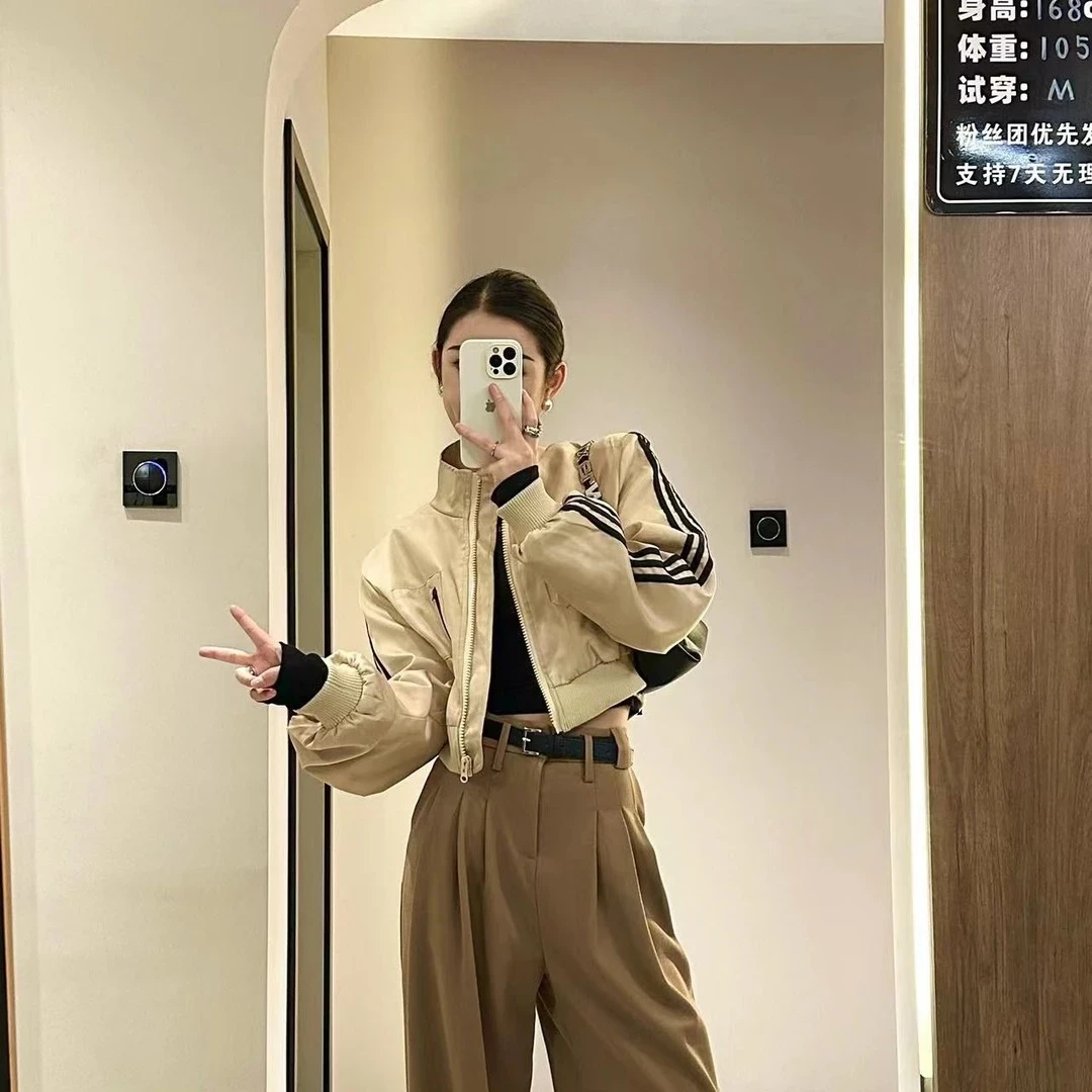 棒球服短外套女2025秋新款机车气质显瘦立领夹克上衣