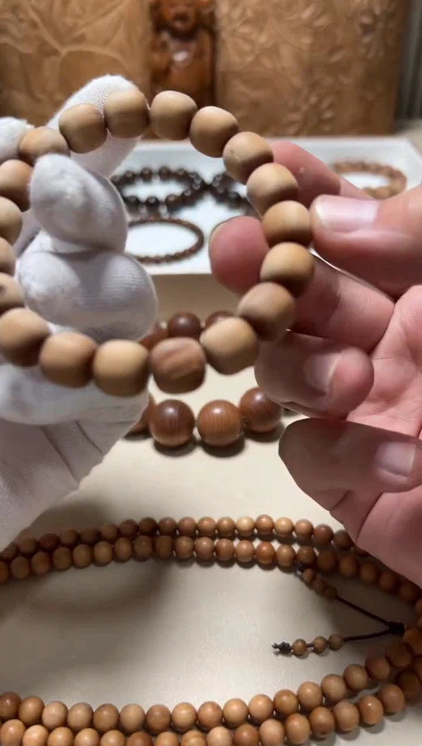 檀香木手串/手链瑕疵1011 没打磨