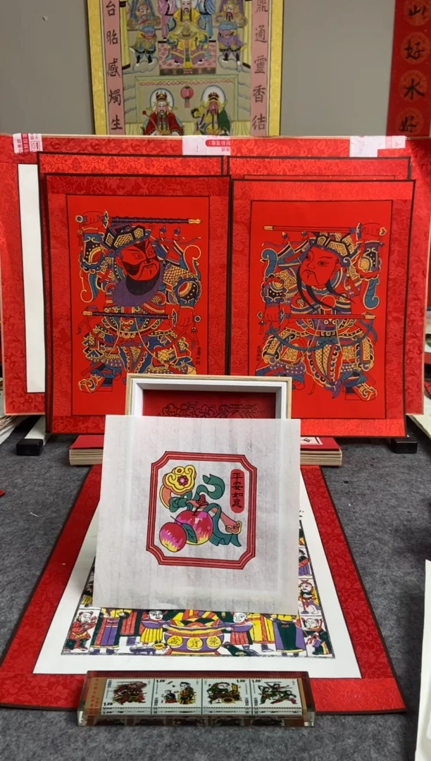 【闪购商品】8寸框平安如意手工制作精品年画