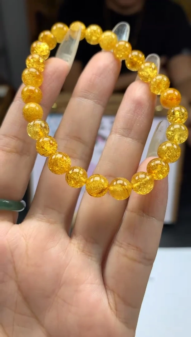 琥珀颈饰银S925镶嵌琥珀蜜蜡