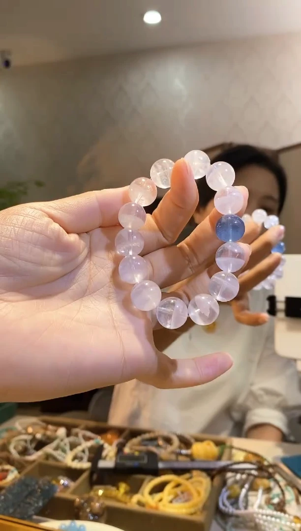 未镶嵌手链水晶天然白幽灵水晶手串