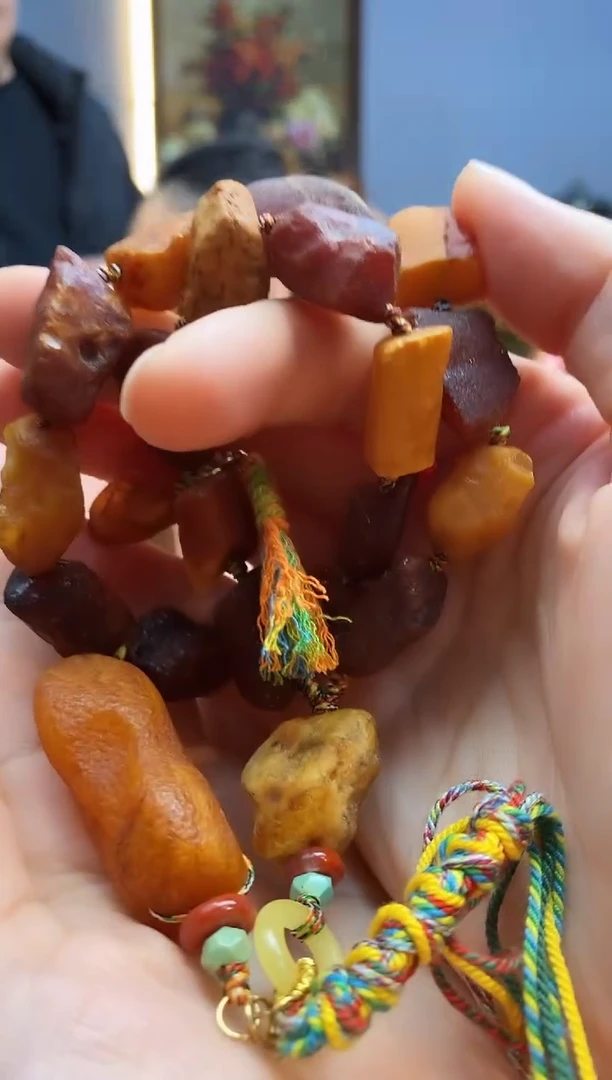 手链琥珀未镶嵌手持