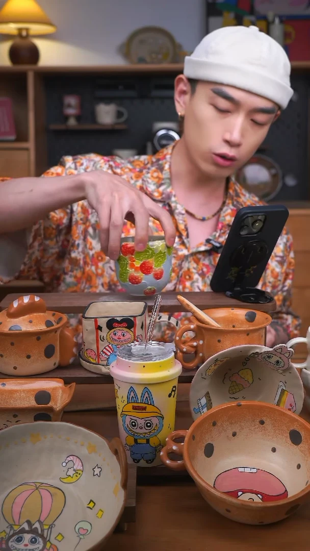 杯子景德镇可爱设计师款陶瓷