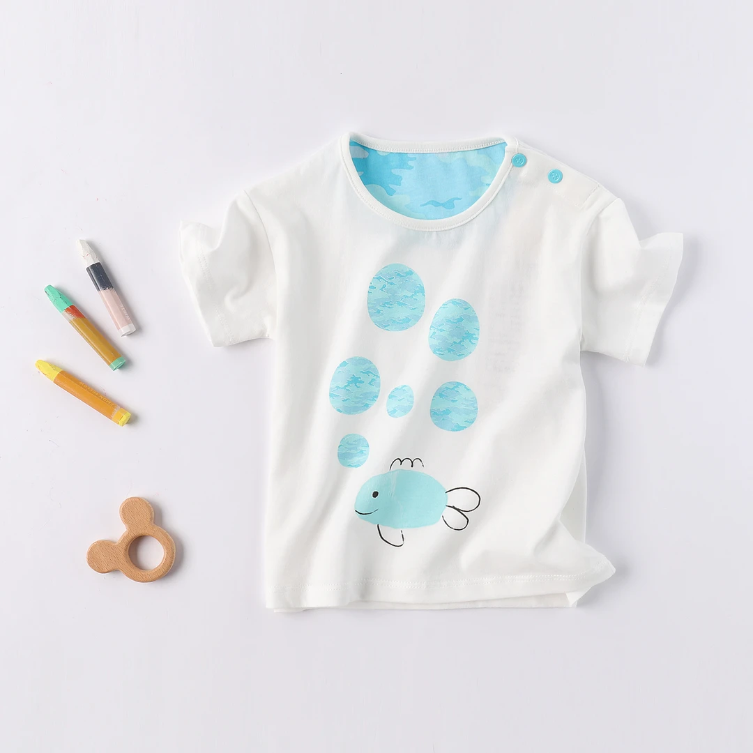 男童短袖t恤纯棉新款夏季童装大童可爱夏装上衣儿童衣服