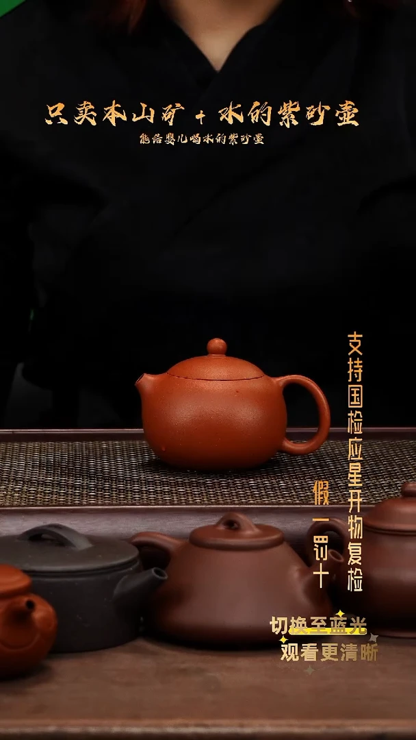 茶壶紫砂朱砂泥半手工西施220毫升