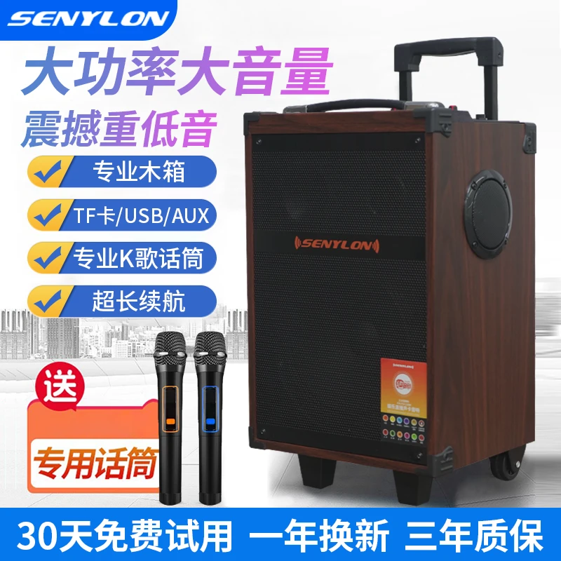 SENYLON户外k歌便携广场舞音箱高端移动音响一体机大音量室外店铺