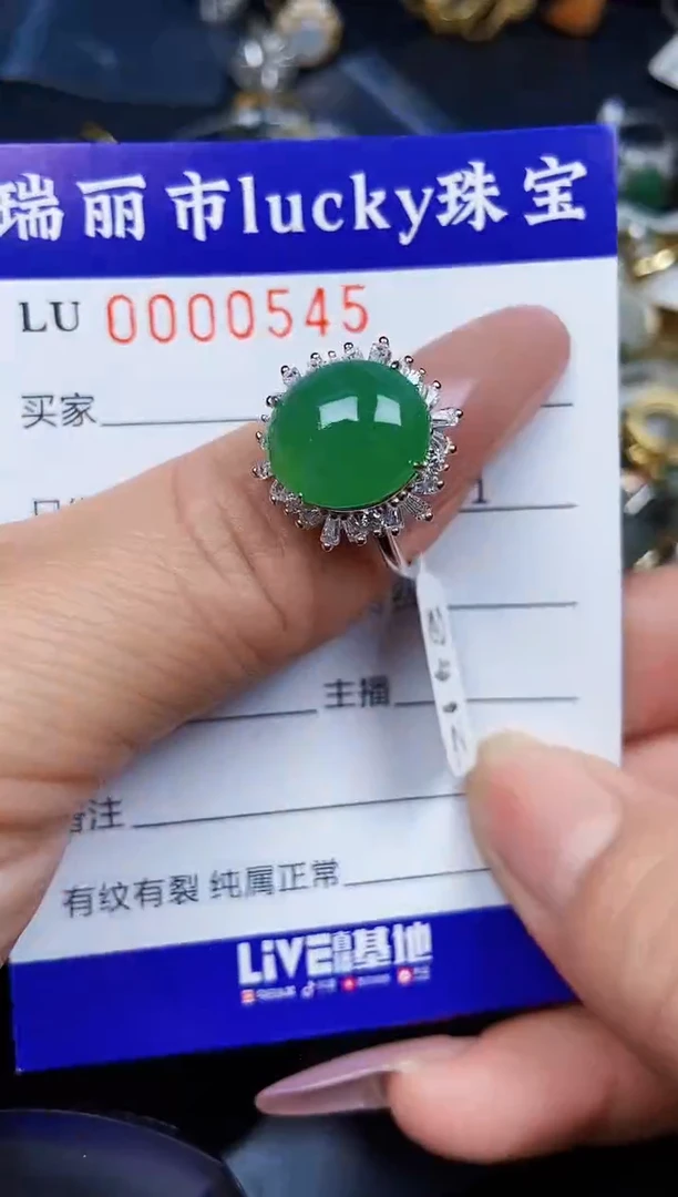 翡翠银S925镶嵌颈饰0545