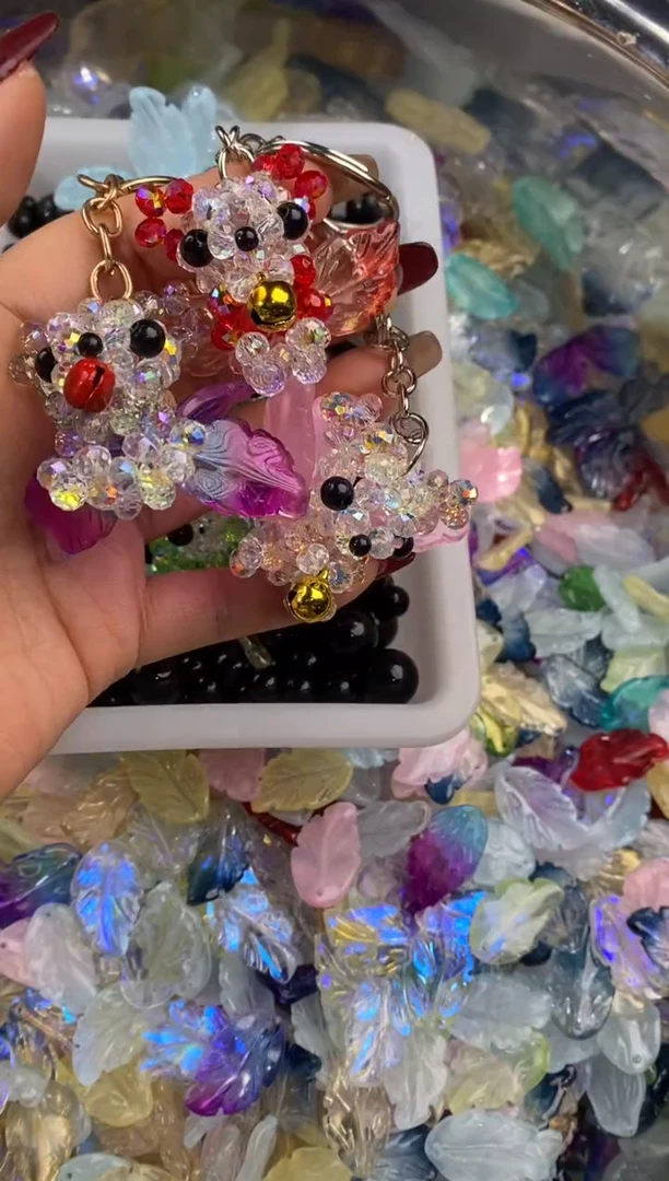 玻璃2017卡6黑光珠200个