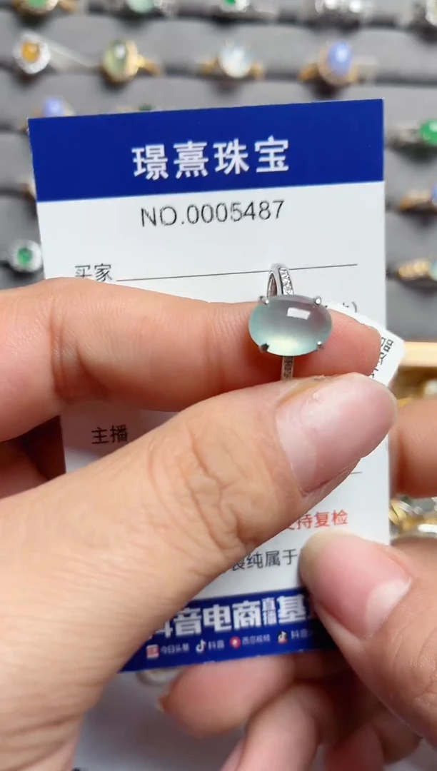 银S925镶嵌戒指翡翠守**！.